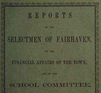 Town of Fairhaven Annual Report Cover Page