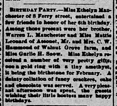 Manchester birthday party article