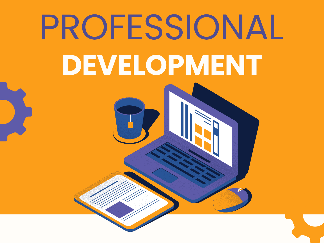 Graphic of Laptop and Cup of Tea
