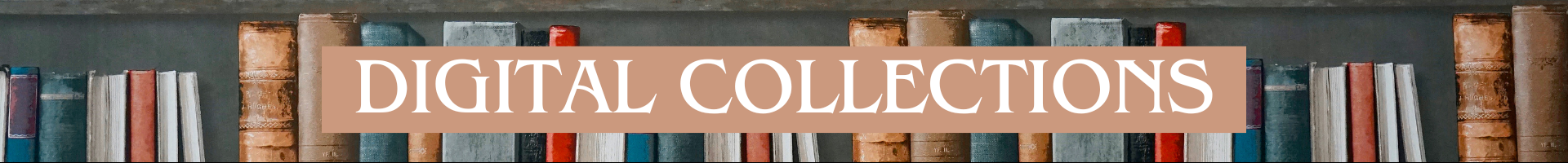 Text "Digital Resources" over image of books.
